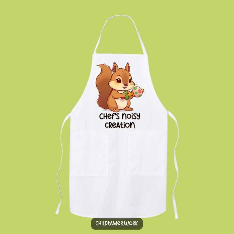 Funny Squirrel Rattle Apron - Determined Rodent Kitchen Wear