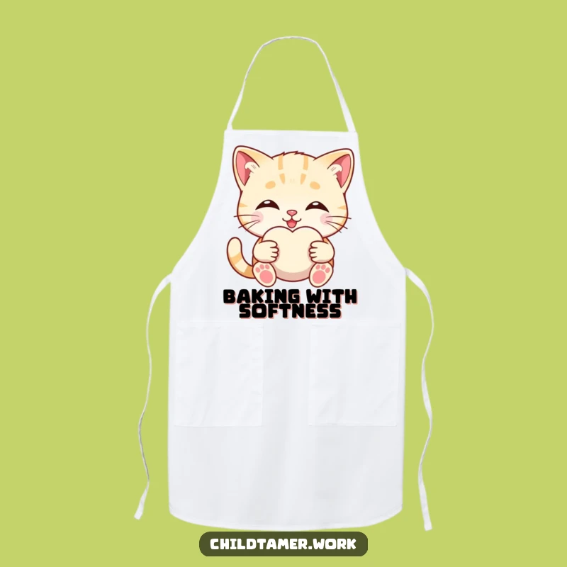 Funny Kitten Comfort Apron: Cute Cat Hugging Toy, Adorable Kitchen Gift