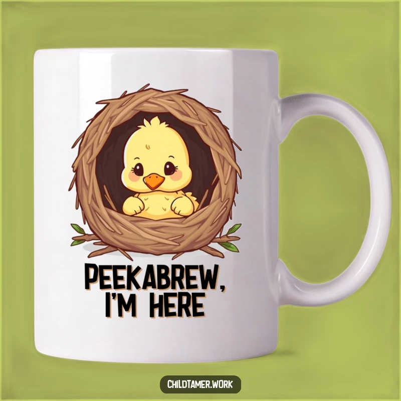 Funny Duckling Nest Mug: Adorable Peeking Chick, Perfect Quirky Bird Lover Gift