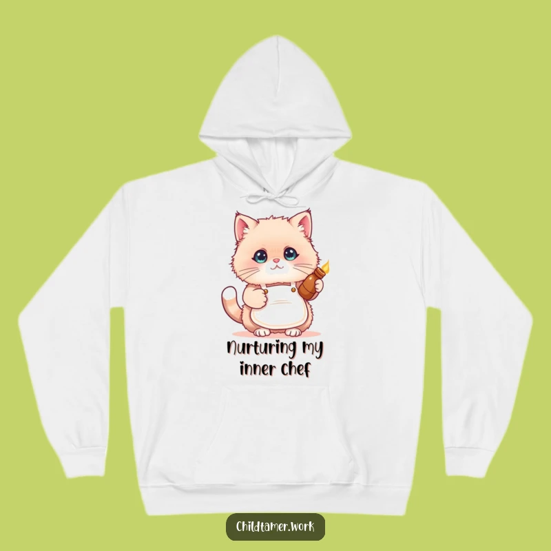 Cozy Funny Cat Apron Hoodie - Warm & Adorable Kitten Apparel