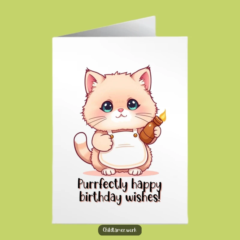 Free Printable Birthday Card: Cozy Cat Cares, Downloadable Warm Wishes