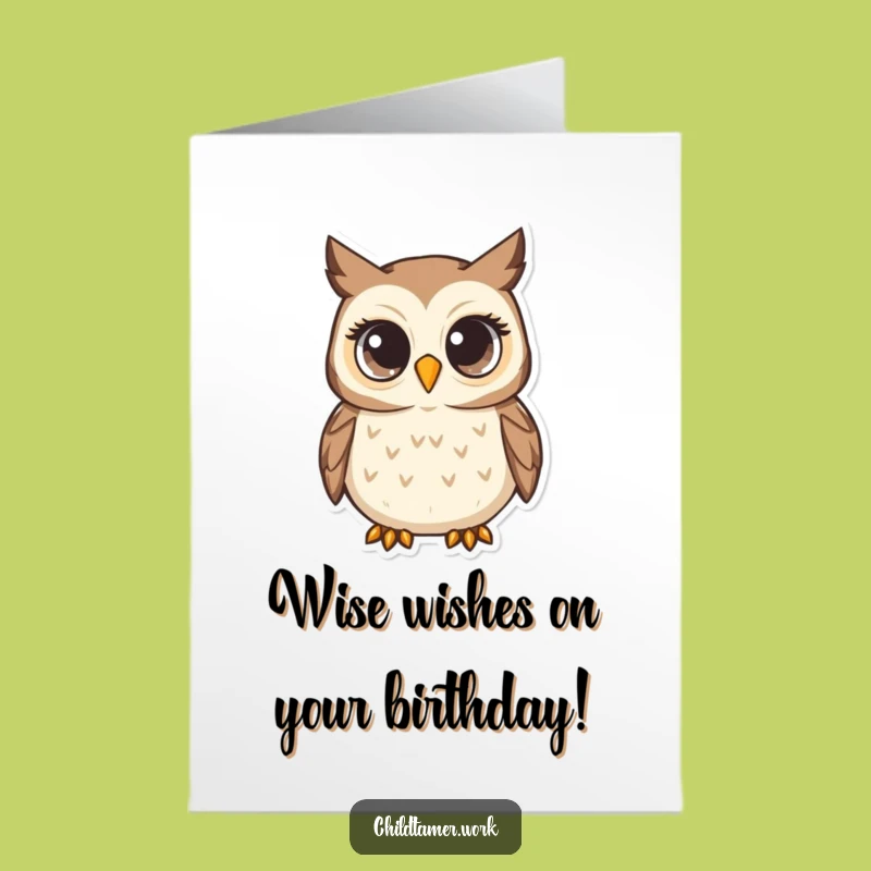 Free Printable Owl Birthday Card: Wise Friend Watches Awesomely - Downloadable Gift