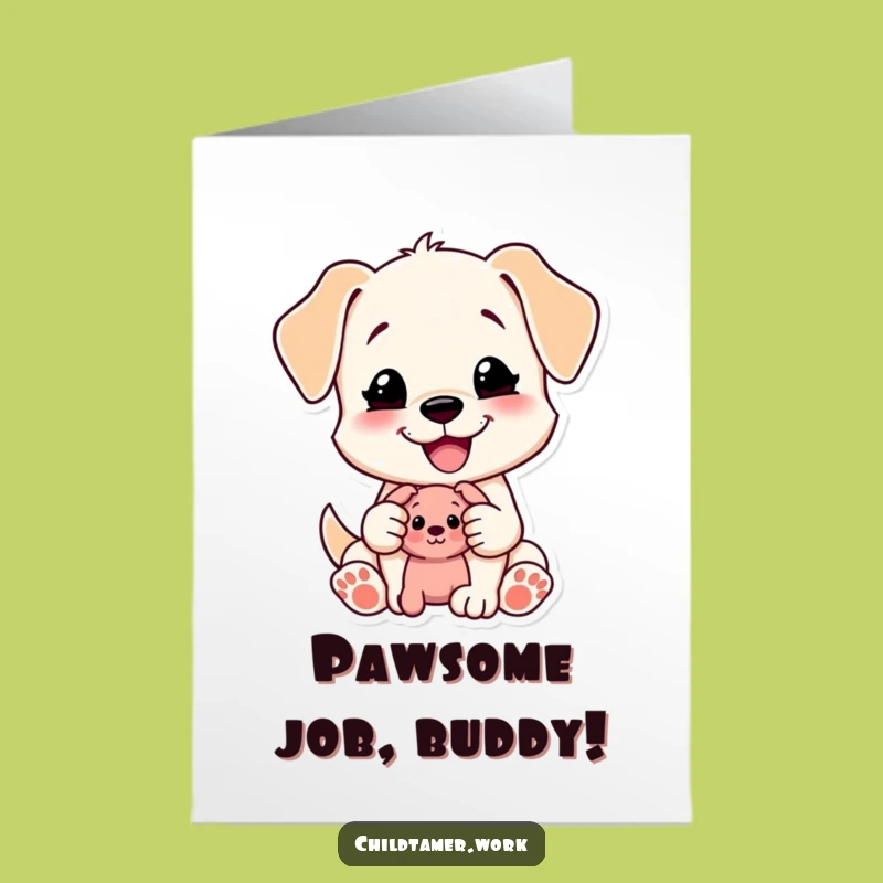 Free Printable Puppy Toy Congrats Card: Funny Sharing Gift