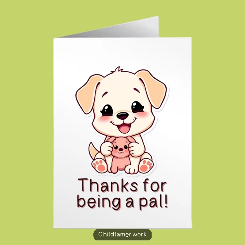Free Printable Puppy Toy Thank You Card: Funny Sharing Gift