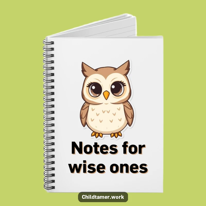 Funny Owl Notes Notebook: Attentive Watcher, Journal Your Wise & Humorous Thoughts