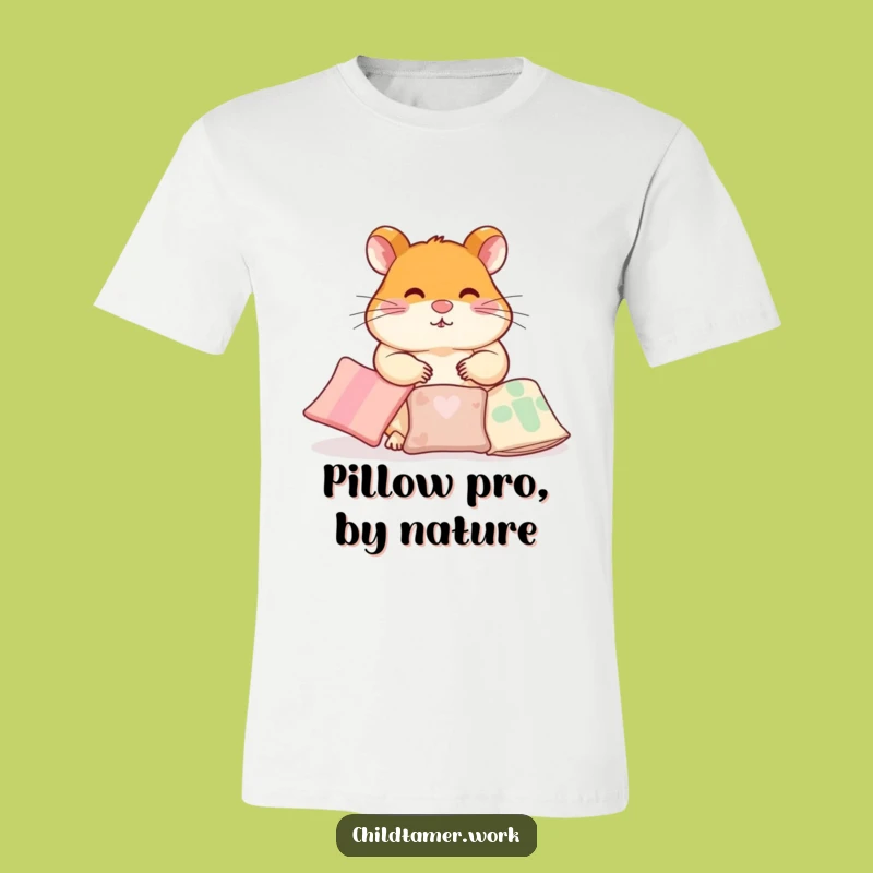 Funny Hamster Pillow T-Shirt: Diligent Arranger, Comfy & Hilarious Graphic Tee