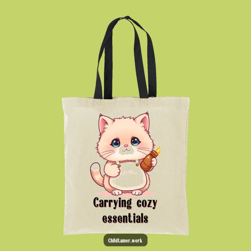 Funny Cat Apron Tote Bag - Carry Your Love with a Cute Kitten